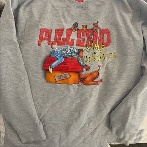 Full Send Gray Graphic Crewneck Sweater